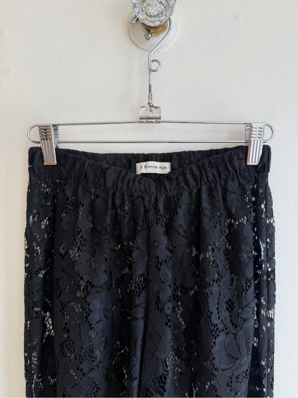 A Bronze Age Sheer Black Lace Wide-Leg Pants - Picture 4 of 4